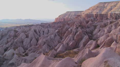 Time-lapse-over-Grand-Canyon-like-formations-in-Cappadocia-Turkey