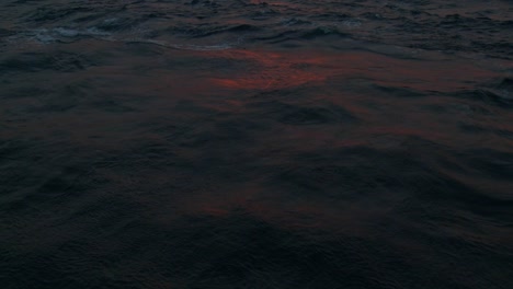 Red-sunset-light-reflects-off-ocean-waves