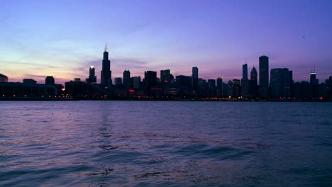 Die-Stadt-Chicago-In-Der-Dämmerung