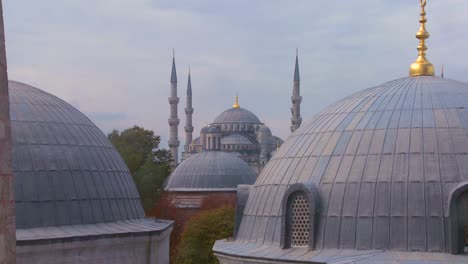 Moscheen-Von-Istanbul-Reihen-Sich-An