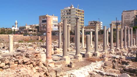 Las-Antiguas-Ruinas-Romanas-Fenicias-De-Neumático-En-El-Líbano
