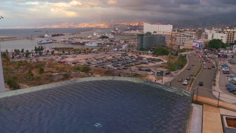 The-skyline-of-Beirut-Lebanon-with-an-infinity-pool-in-the-foreground-