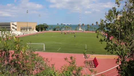 El-Campo-De-Atletismo-De-La-Universidad-Americana-De-Beirut-En-El-Líbano