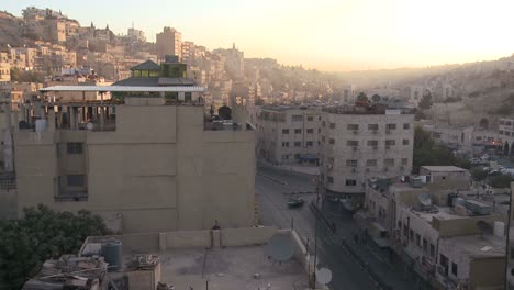 High-Angle-Morgen-Zeitraffer-Von-Amman-Jordan