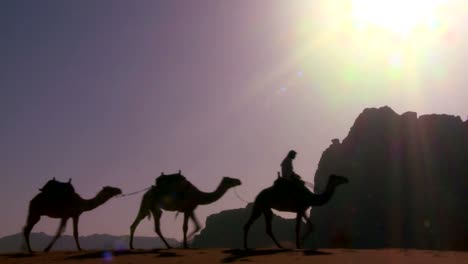 Ein-Kamelzug-Fährt-Direkt-über-Die-Kamera-In-Der-Saudischen-Wüste-Von-Wadi-Rum-Jordan-2