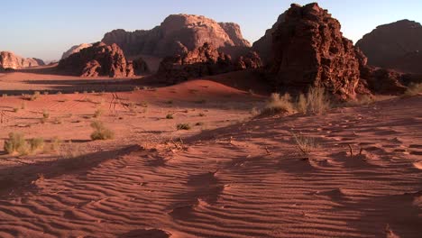 The-beautiful-desert-landscapes-of-Wadi-Rum-Jordan-in-dawn-light