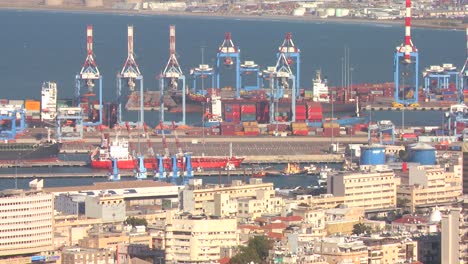 Establishing-shot-overlooking-the-port-in-Haifa-israel