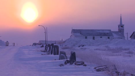 Sonnenuntergang-Oder-Sonnenaufgang-In-Churchill-Manitoba-Kanada-Hudson-Bay-1