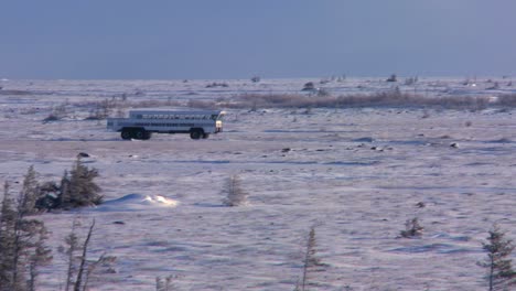An-arctic-crawler-tundra-buggy-moves-across-the-frozen-expanse-of-Hudson-bay-Canada