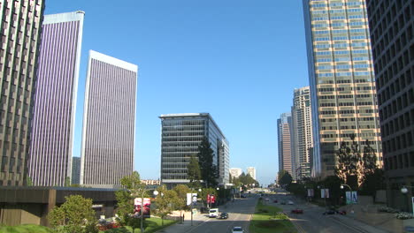 Establishing-shot-of-boulevards-and-high-rises-of-Century-City-Los-Angeles-California