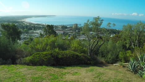 An-aerial-shot-reveals-the-California-coastal-city-of-Ventura