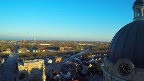 An-aerial-over-the-basilica-of-St-Josaphat-in-Milwaukee-Wisconsin