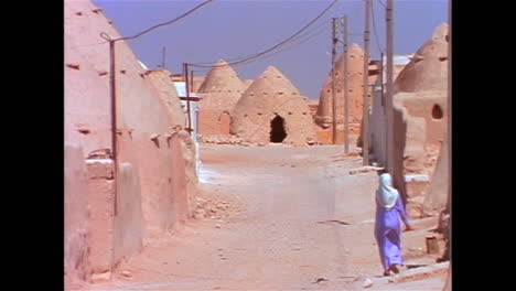 Ancient-scenes-along-the-Euphrates-River-in-Syria-in-1996-include-earthen--beehive-huts