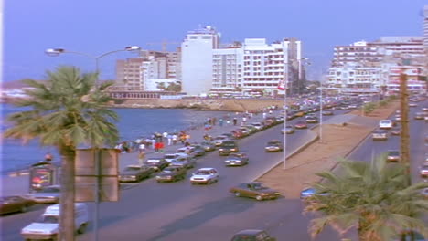 Establishing-shot-of-Beirut-Lebanon-with-traffic