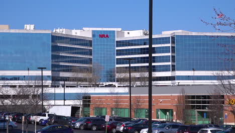 Establishing-shot-of-NRA-National-Rifle-Association-headquarters-in-Fairfax-Virginia