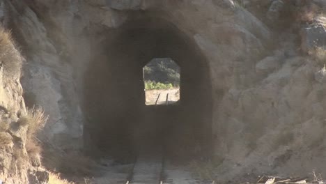 Train-tracks-go-through-a-tunnel