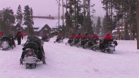 A-snowmobile-tour-prepares-to-leave-Yellowstone-National-Park