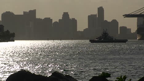A-ferry-boat-crosses-Miami-harbor