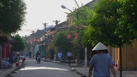Una-Pequeña-Calle-En-Un-Pueblo-Rural-En-Vietnam