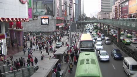 Zeitrafferaufnahme-Des-Modernen-Verkehrs-In-China