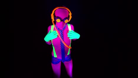 Lady-in-Glowing-Morph-Suit-02