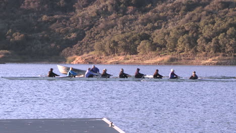 Eight-person-rowing-sweep-and-double-scull-on-Lake-Casitas-in-Oak-View-California-1