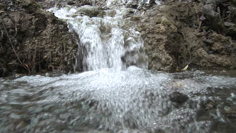 Point-of-view-close-up-of-a-small-waterfall-in-Los-Padres-National-Forest-above-Ojai-California