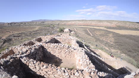 Time-lapse-shot-of-the-Tuzigoot-National-Monument-a-native-american-archeological-site-in-Arizona