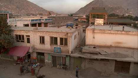 Tilt-down-of-neighborhood-of-Karte-Char-in-Kabul-Afghanistan