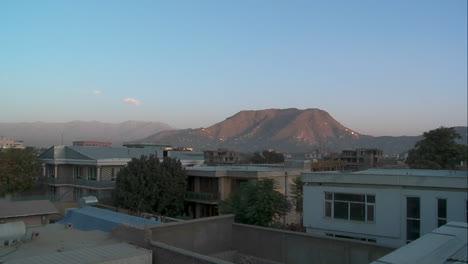 Slow-pan-of-residential-neighborhood-in-Kabul-Afghanistan