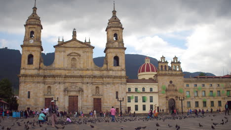 Pigeons-crowd-Plaza-Bolivar-in-downtown-Bogota-Colombia-2