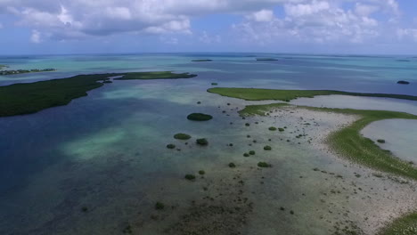 An-aerial-shot-over-a-mangrove-island-in-Florida