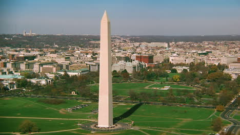 Buena-Antena-Sobre-El-Monumento-De-Washington-Y-La-Casa-Blanca-De-Washington-Dc