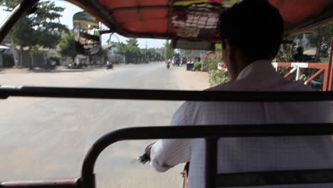 POV-shot-from-a-pedicab-traveling-through-the-streets-of-Myanmar-Burma