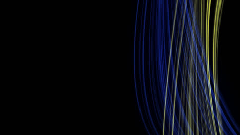 Looping-Animation-Von-Blauen-Und-Gelben-Lichtstrahlen