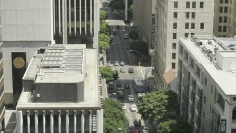 Traffic-passes-down-a-busy-metropolitan-street-in-time-lapse