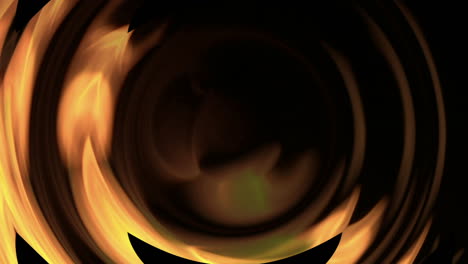 Distorted-perspective-of-a-flickering-orange-flames-burn-in-a-blazing-fire