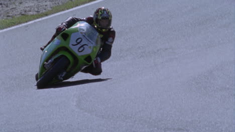 Motorcycle-drives-on-a-circuit-track