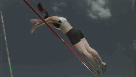 A-female-athlete-competes-in-pole-vaulting