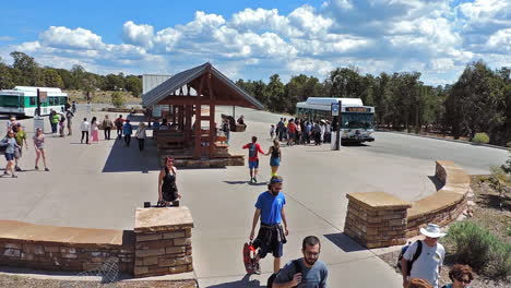 Tourists-Arrive-At-The-Grand-Canyon-Visitors-Center