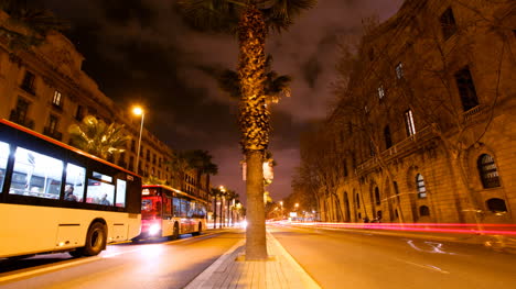 Barcelona-Nacht-Zeitraffer