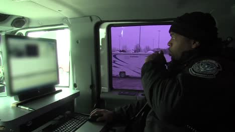 The-Us-Customs-And-Border-Protection-Inspects-Vehicles-Entering-The-Super-Bowl-Arena-3