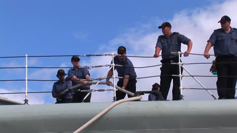 A-Guided-Missile-Destroyer-Navy-Ship-Docks-At-Hickam-Base-In-Hawaii-1