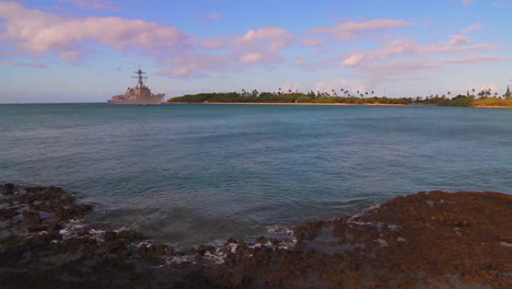 A-Guided-Missile-Destroyer-Navy-Ship-Passes-Near-Hickam-Base-In-Hawaii-5