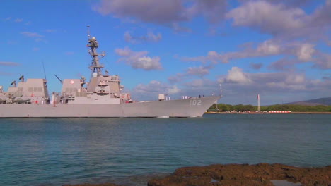 A-Guided-Missile-Destroyer-Navy-Ship-Passes-Near-Hickam-Base-In-Hawaii-6