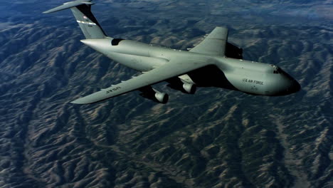 Antennen-Des-Us-Air-Force-Air-Mobility-Command-C5-Im-Flug-4