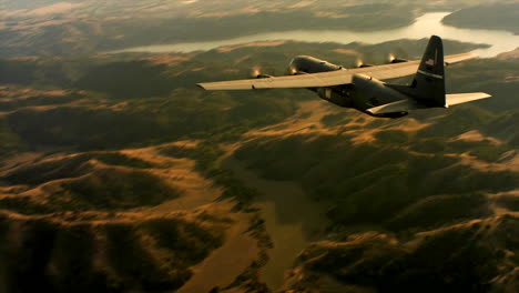 Aerials-Of-The-Us-Air-Force-Air-Mobility-Command-C130J-In-Flight-4