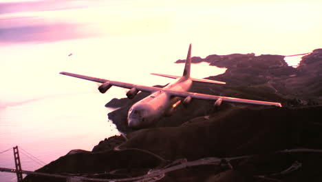 Aerials-Of-The-Us-Air-Force-Air-Mobility-Command-C130J-In-Flight-Over-San-Francisco-And-The-Golden-Gate-Bridge-1