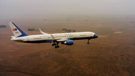 Aerials-Of-The-Us-Air-Force-Air-Mobility-Command-C32-Coming-In-For-A-Landing-1