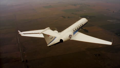 Aerials-Of-The-Us-Air-Force-Air-Mobility-Command-C37-Executive-Us-Government-Jet-In-Flight-2